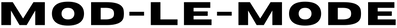 The text 'MOD-LE-MODE' typeface is displayed in a bold, black, uppercase sans-serif font.